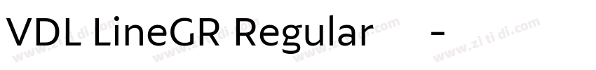 VDL LineGR Regular下载字体转换